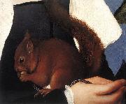 Portrait of a Lady with a Squirrel and a Starling (detail) sf, HOLBEIN, Hans the Younger